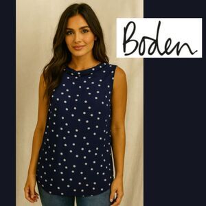 Boden Women's Polka Dot Sleeveless Top